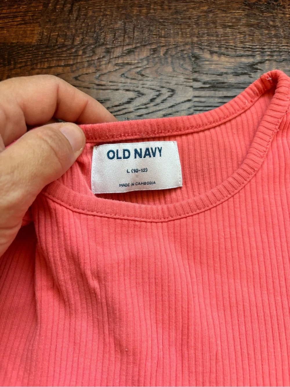 Girls old navy tiered coral pink short sleeve dress size large